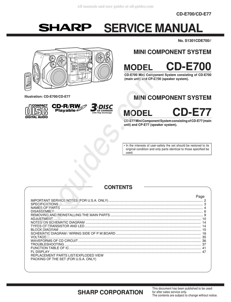 Sharp CD-E700 User manual