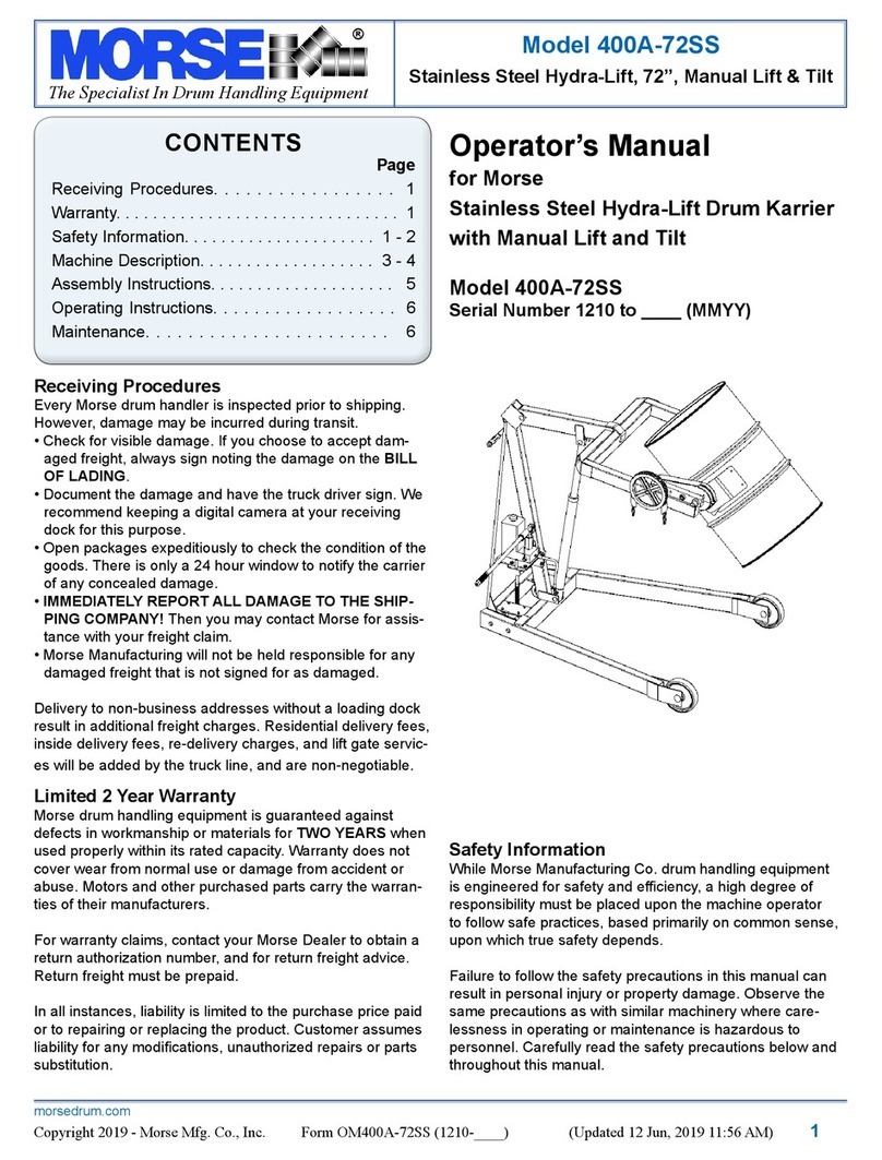 morse 400A-72SS User manual