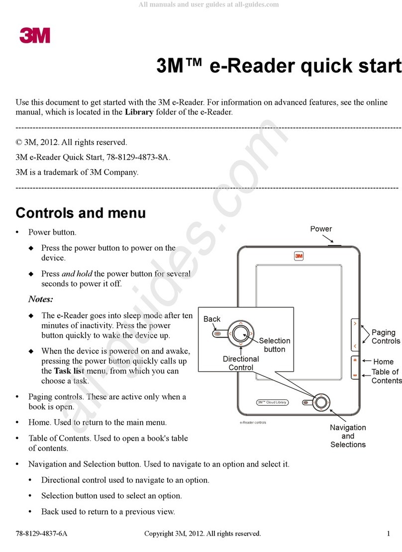 3M e-Reader User manual