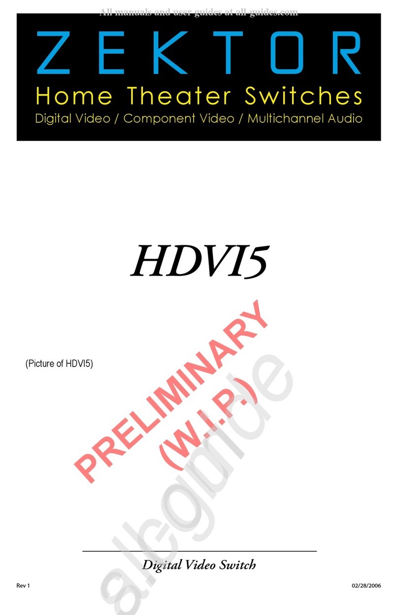 Zektor HDVI5 User manual