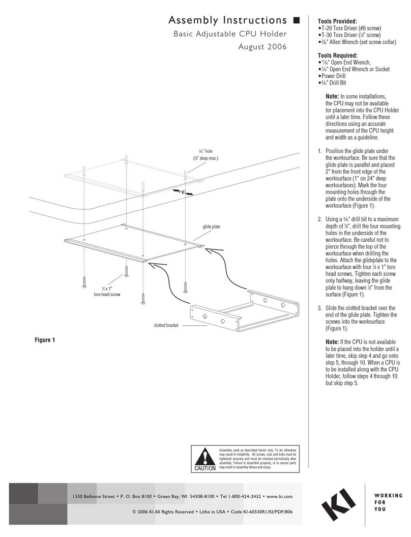 KI Basic Adjustable CPU Holder User manual