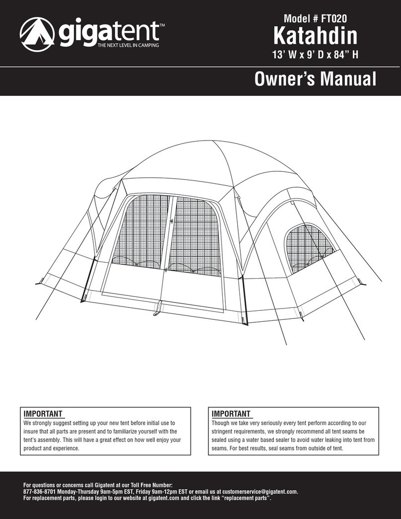 GigaTent Katahdin FT020 User manual