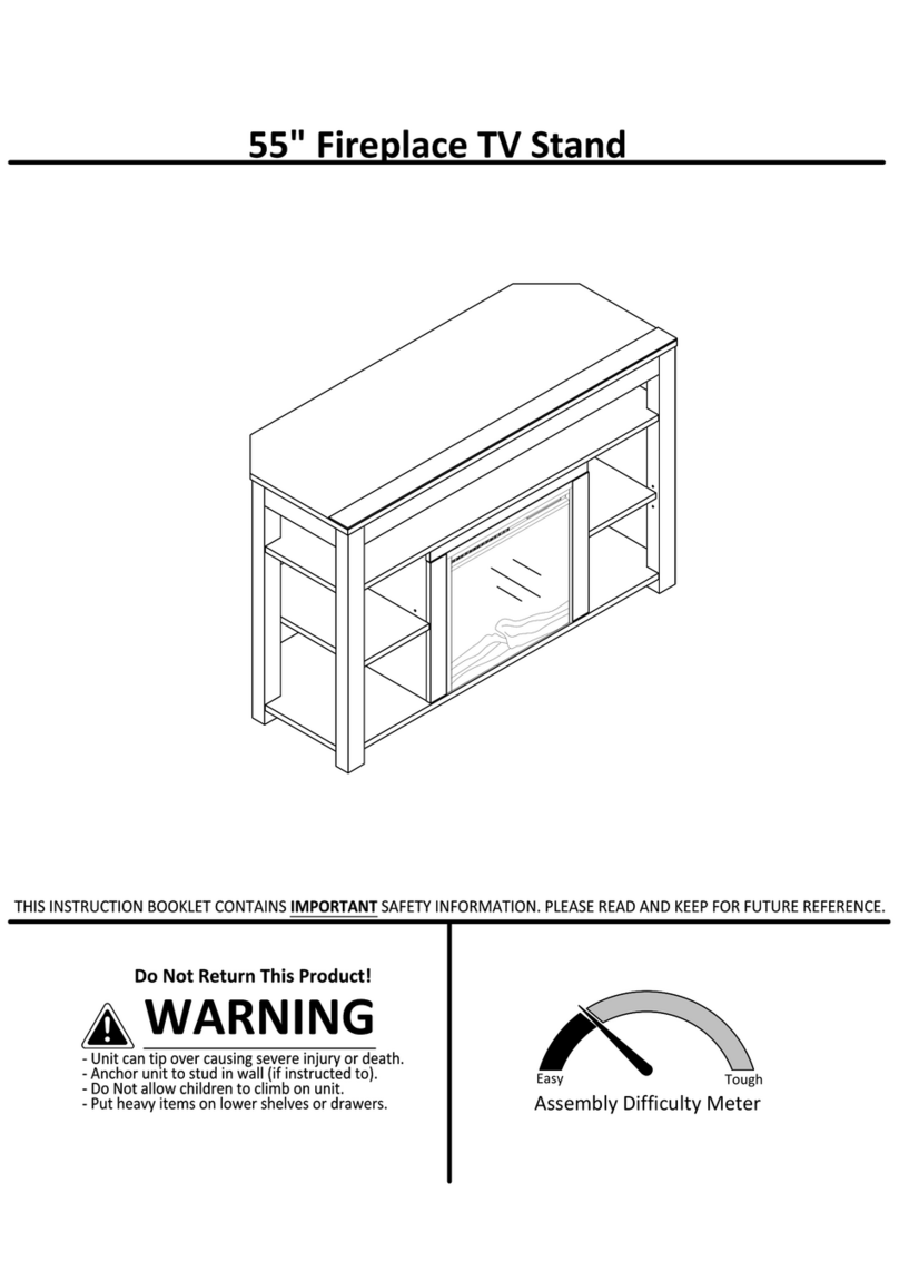 Ameriwood HOME Fireplace TV Stand User manual Ameriwood HOME Fireplace TV Stand User manual
