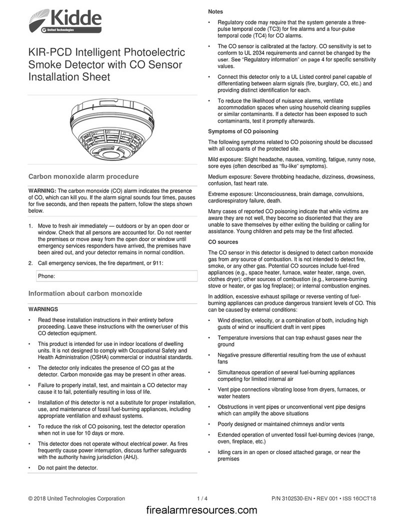 Kidde KIR-PCD Assembly instructions