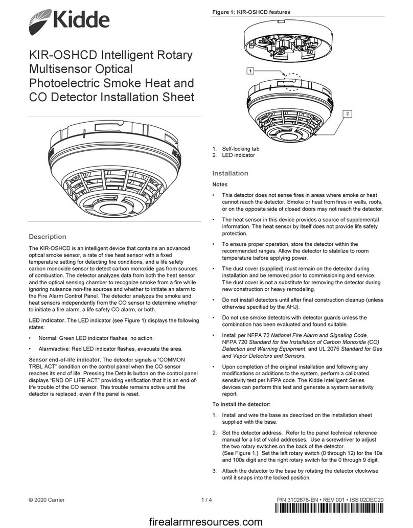 Kidde KIR-OSHCD Assembly instructions