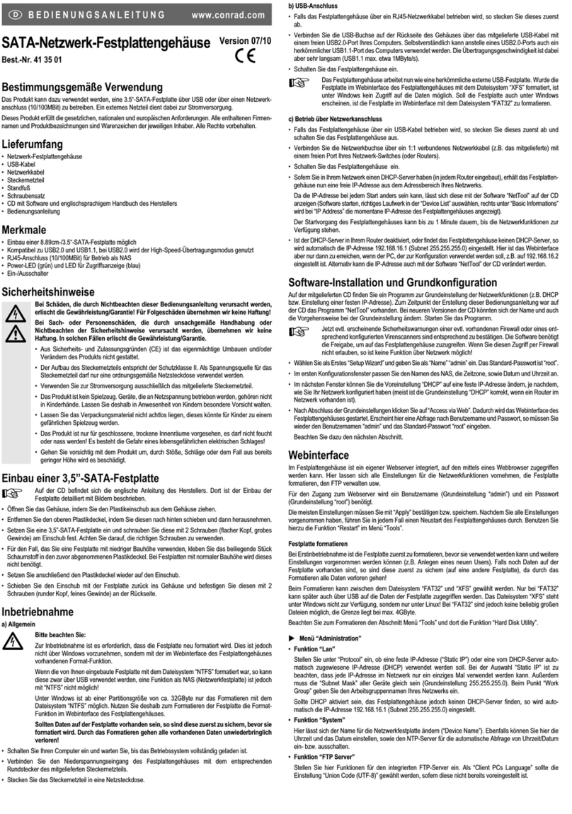 Conrad 413501 User manual