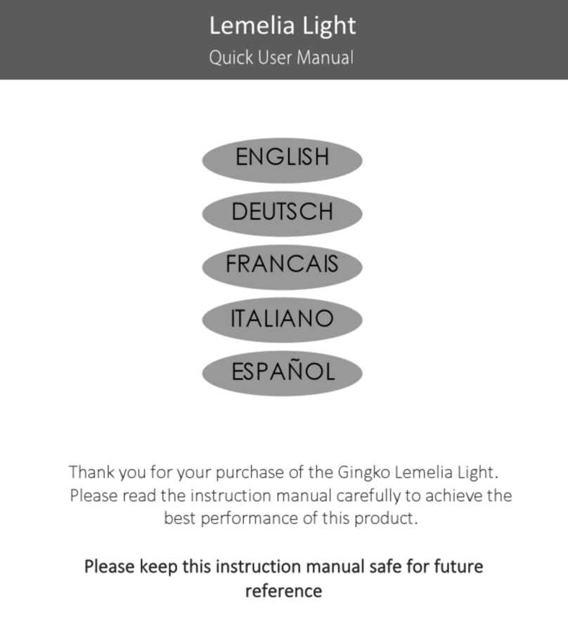GINGKO Lemelia Light Owner's manual GINGKO Lemelia Light Owner's manual