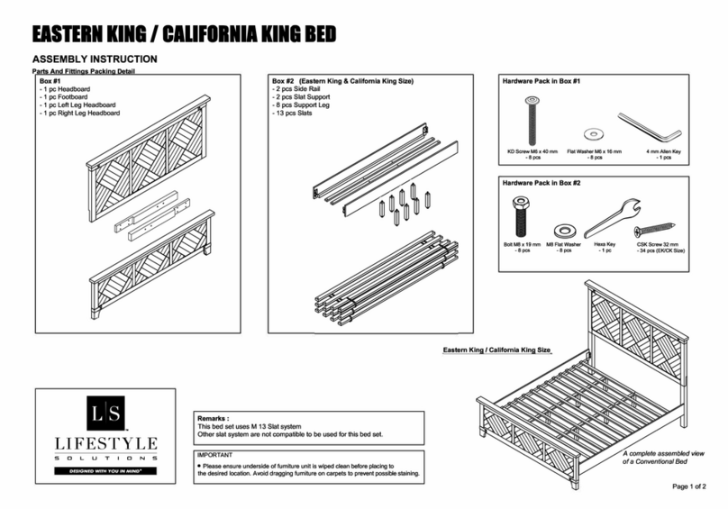 Lifestyle Solutions EASTERN KING User manual Lifestyle Solutions EASTERN KING User manual
