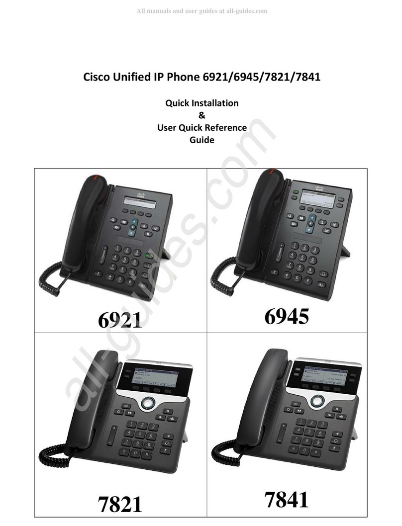 Cisco Unified 6921 User manual