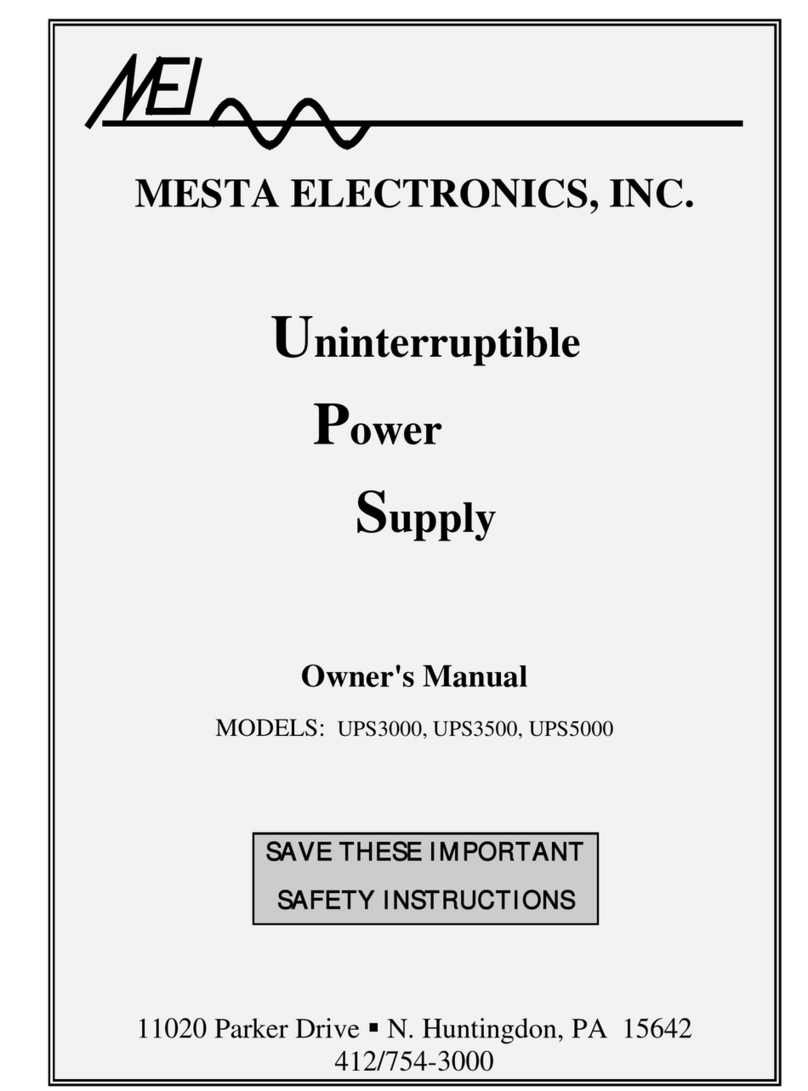 MESTA UPS3000 User manual
