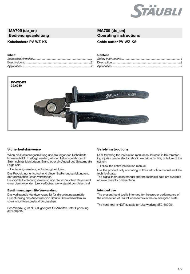 Staubli MA705 User manual