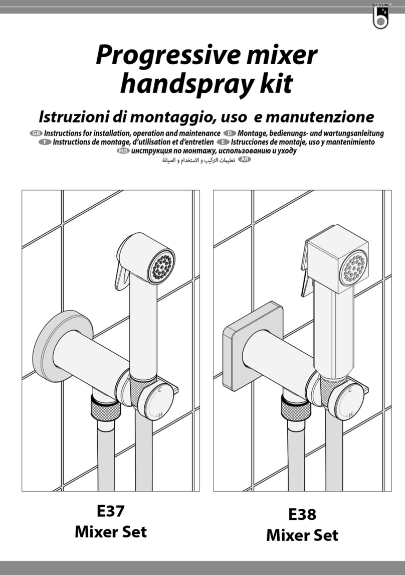 Bossini E37 Programming manual