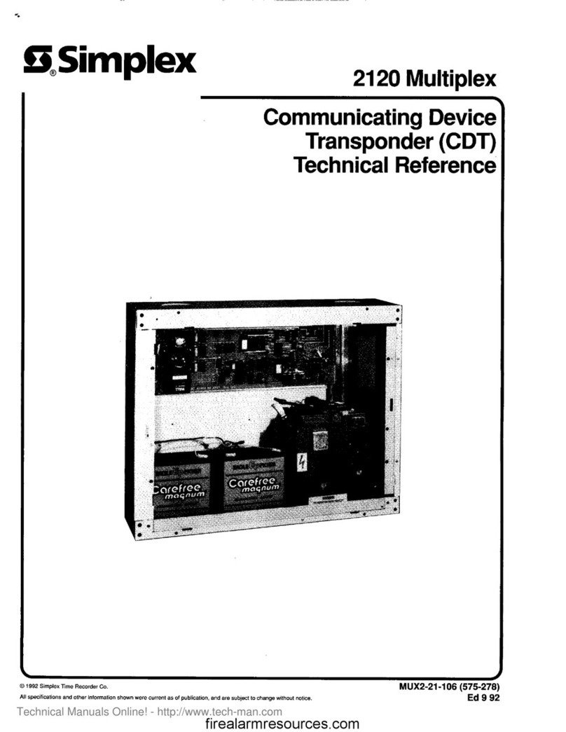 Simplex 2120 Use and care manual