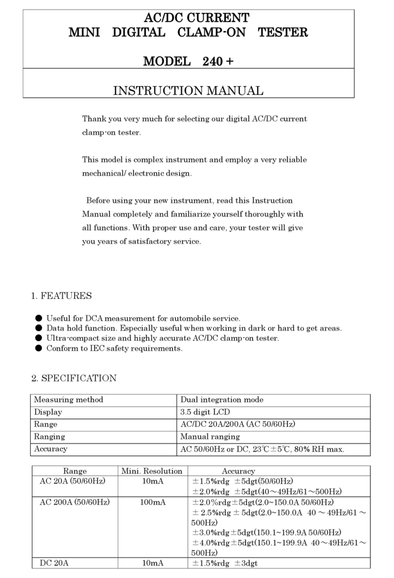 MULTI MEASURING INSTRUMENTS 240+ User manual