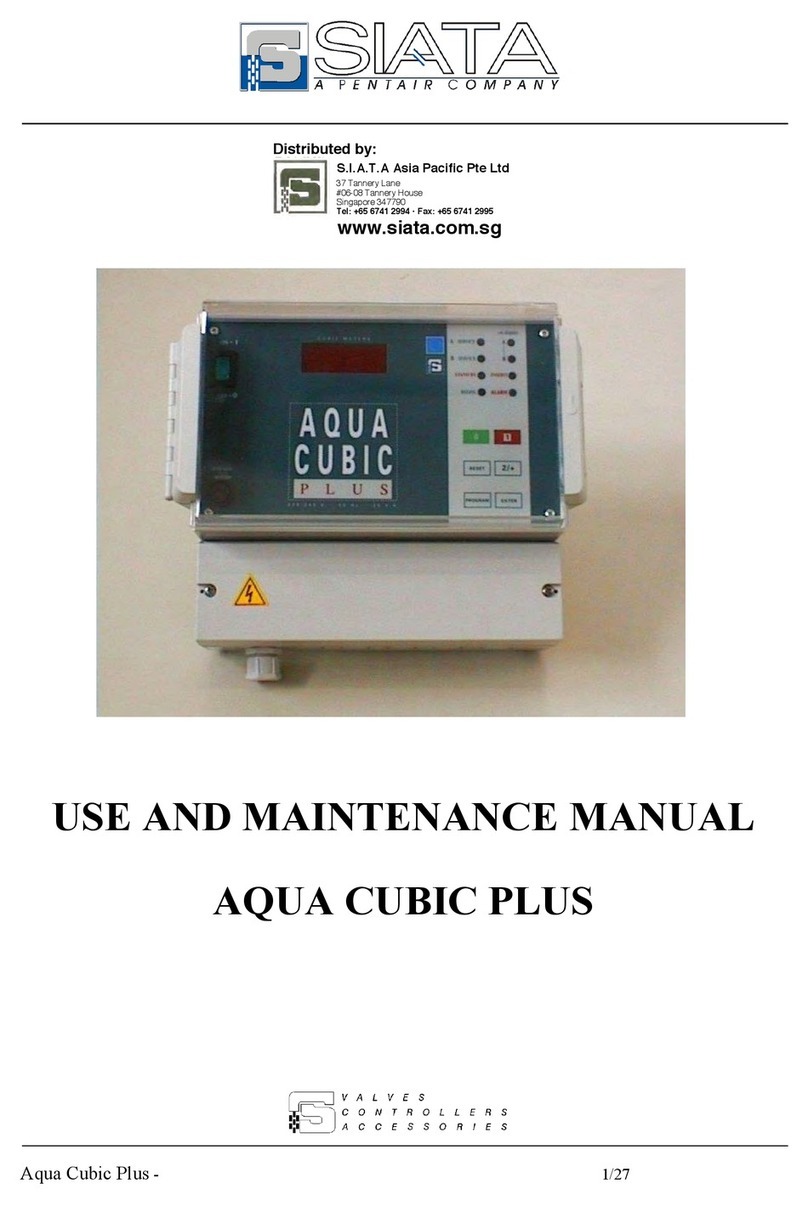 Pentair SIATA AQUA CUBIC PLUS User manual