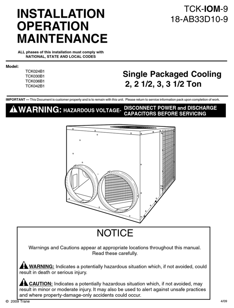 Trane TCK024B1 Owner's manual