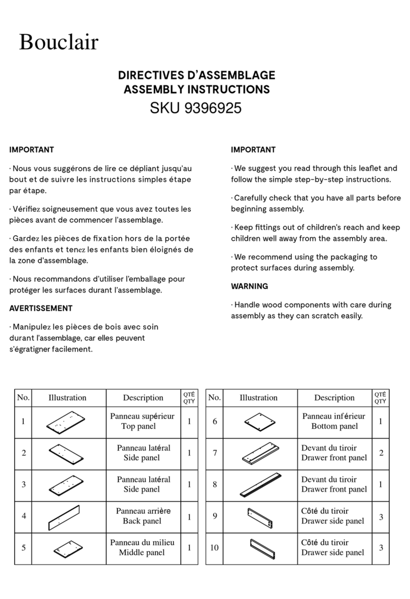 Bouclair 9396925 User manual