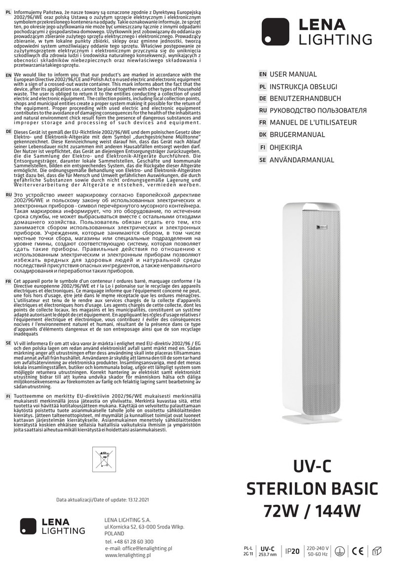 Lena Lighting UV-C STERILON BASIC User manual
