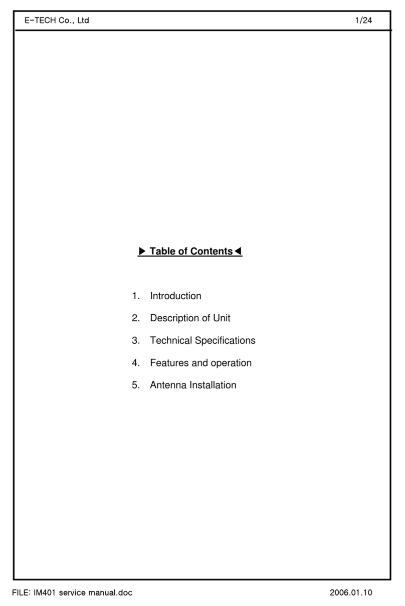E-Tech IM401 User manual