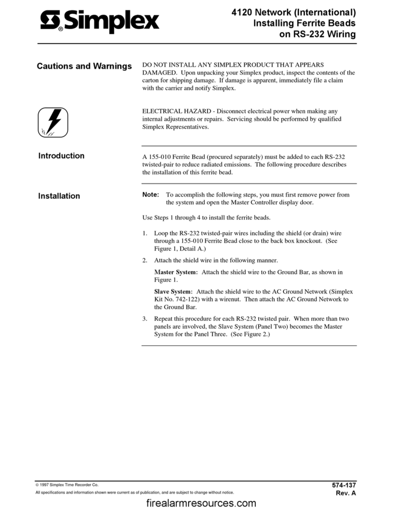 Simplex SafeLINC 4120 Instruction Manual