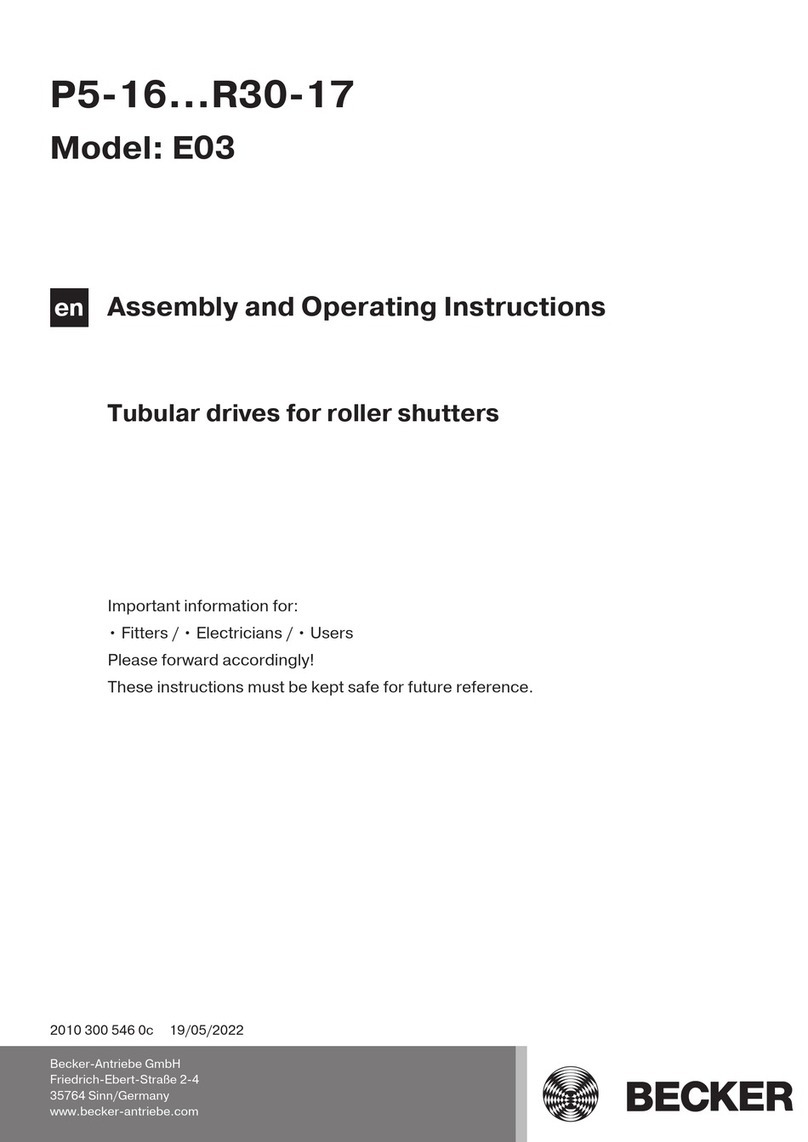 Becker E03 User manual