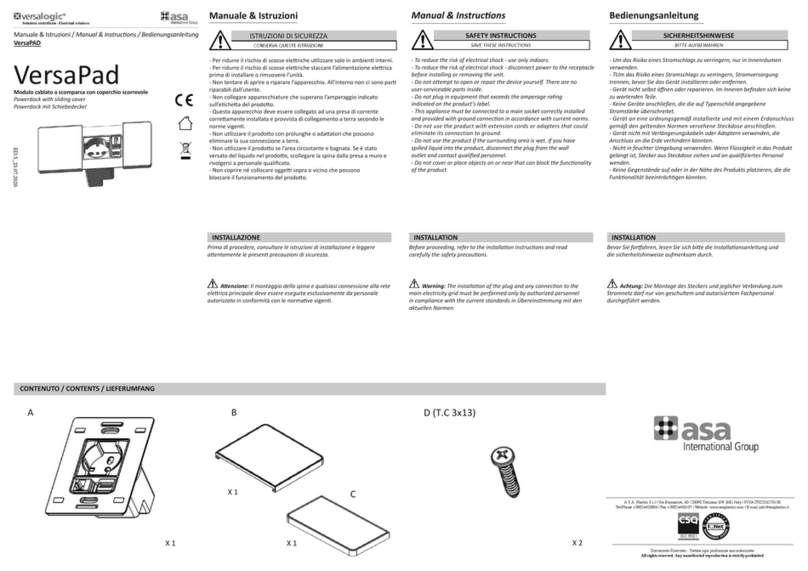 ASA Electronics versalogic Versapad Simple manual