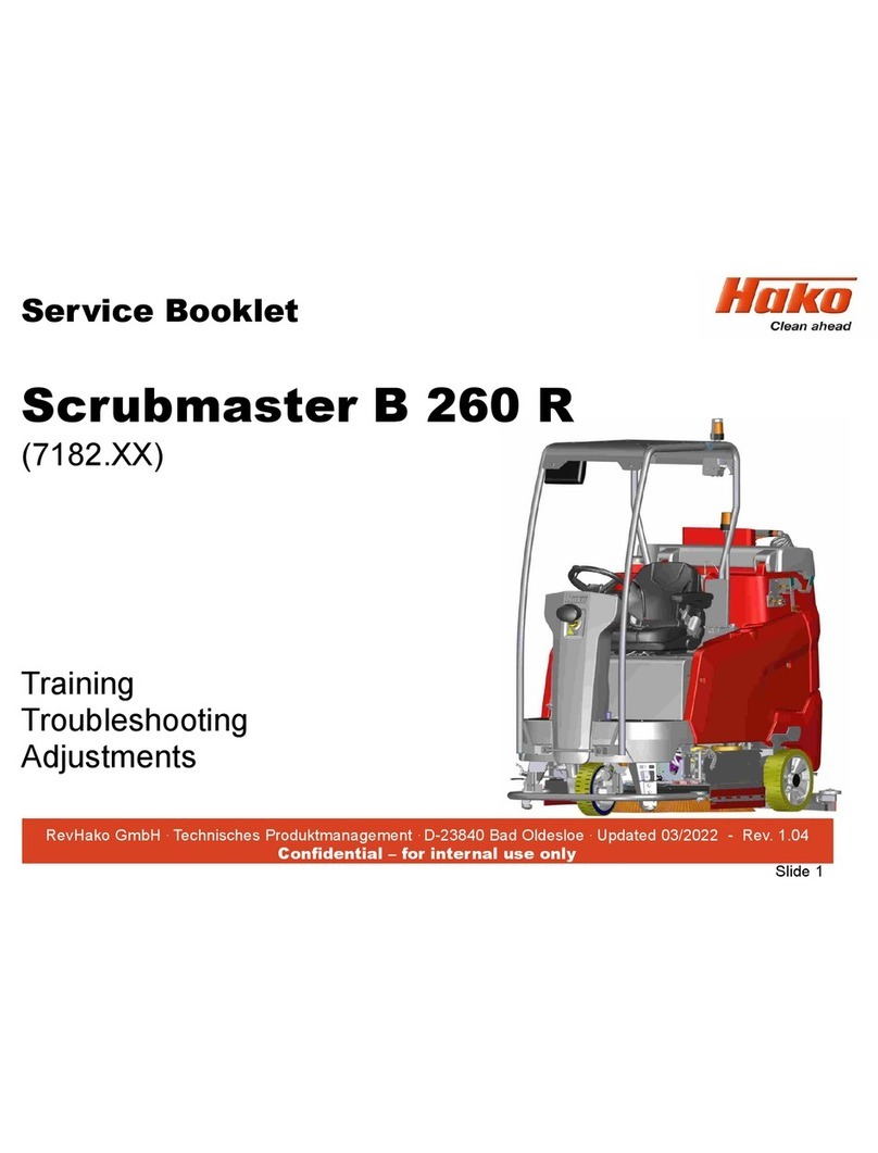 HAKO Scrubmaster B260 R Installation and operation manual