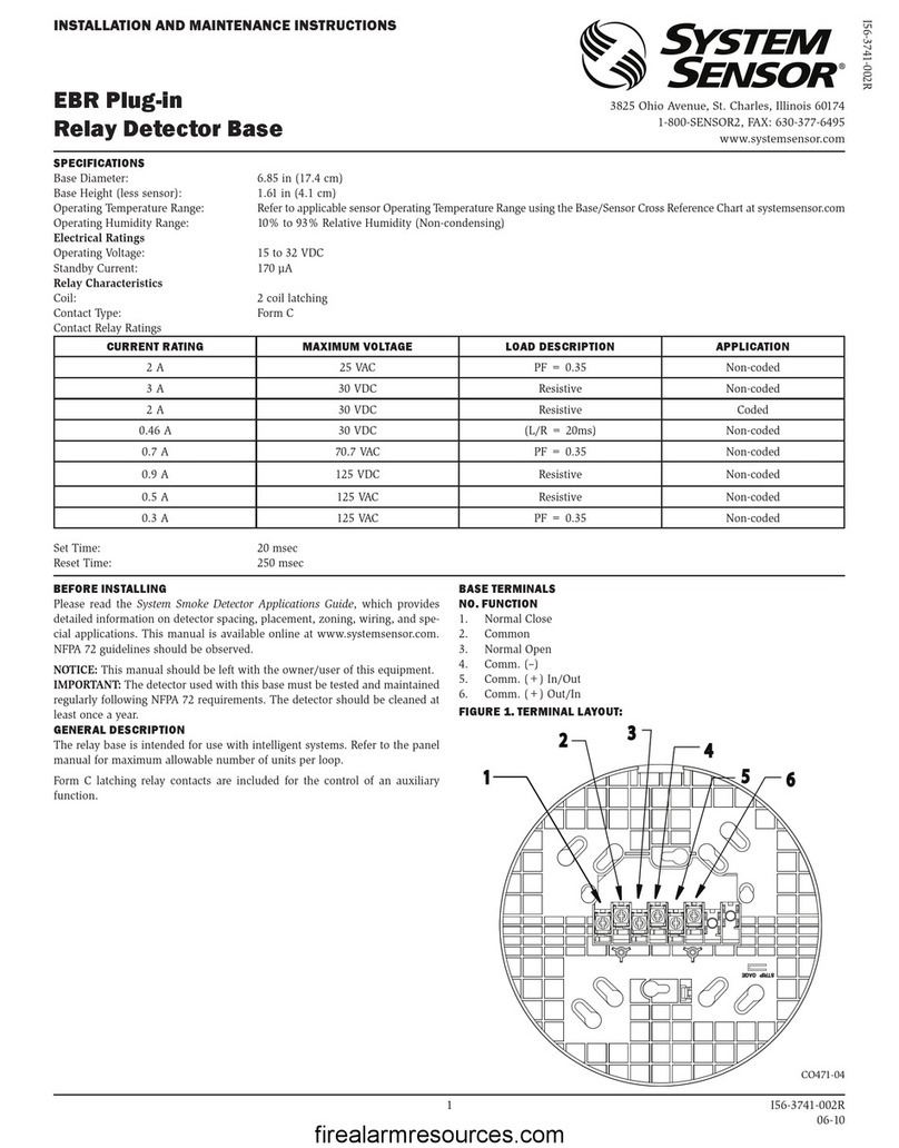 System Sensor EBR User manual