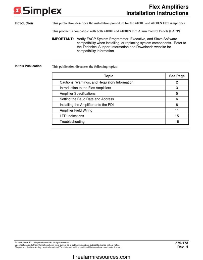 Simplex Flex 4100U User manual