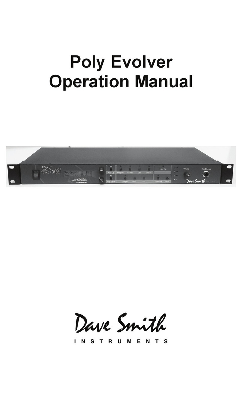 Dave Smith Instruments Poly Evolver User manual