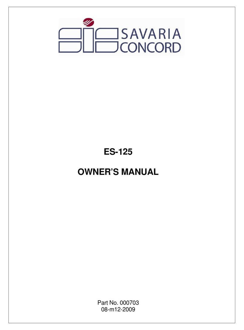 Savaria ES-125 User manual