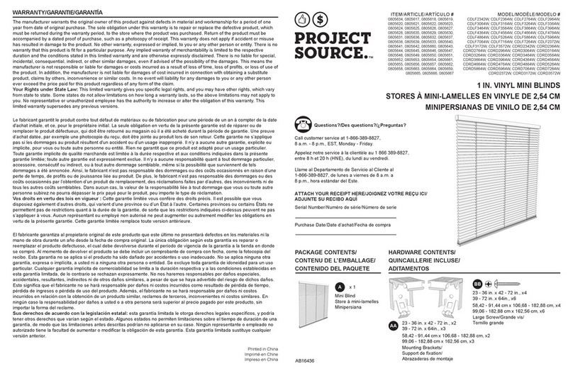 Project Source CDLF2342W quick start guide