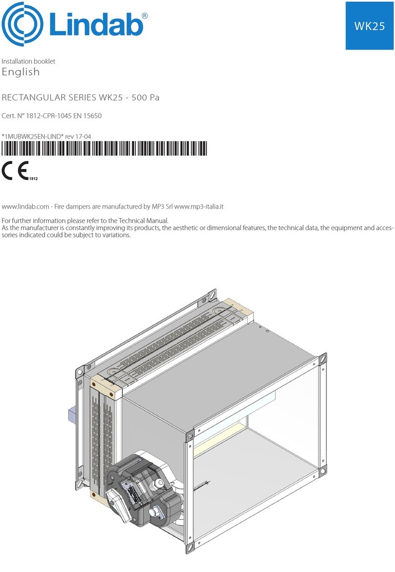 Lindab RECTANGULAR Series Installation and operation manual Lindab RECTANGULAR Series Installation and operation manual