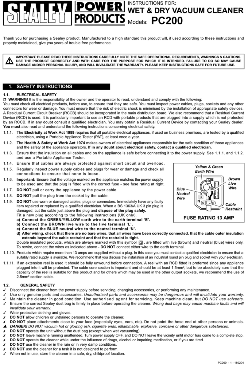 Sealey PC200 User manual