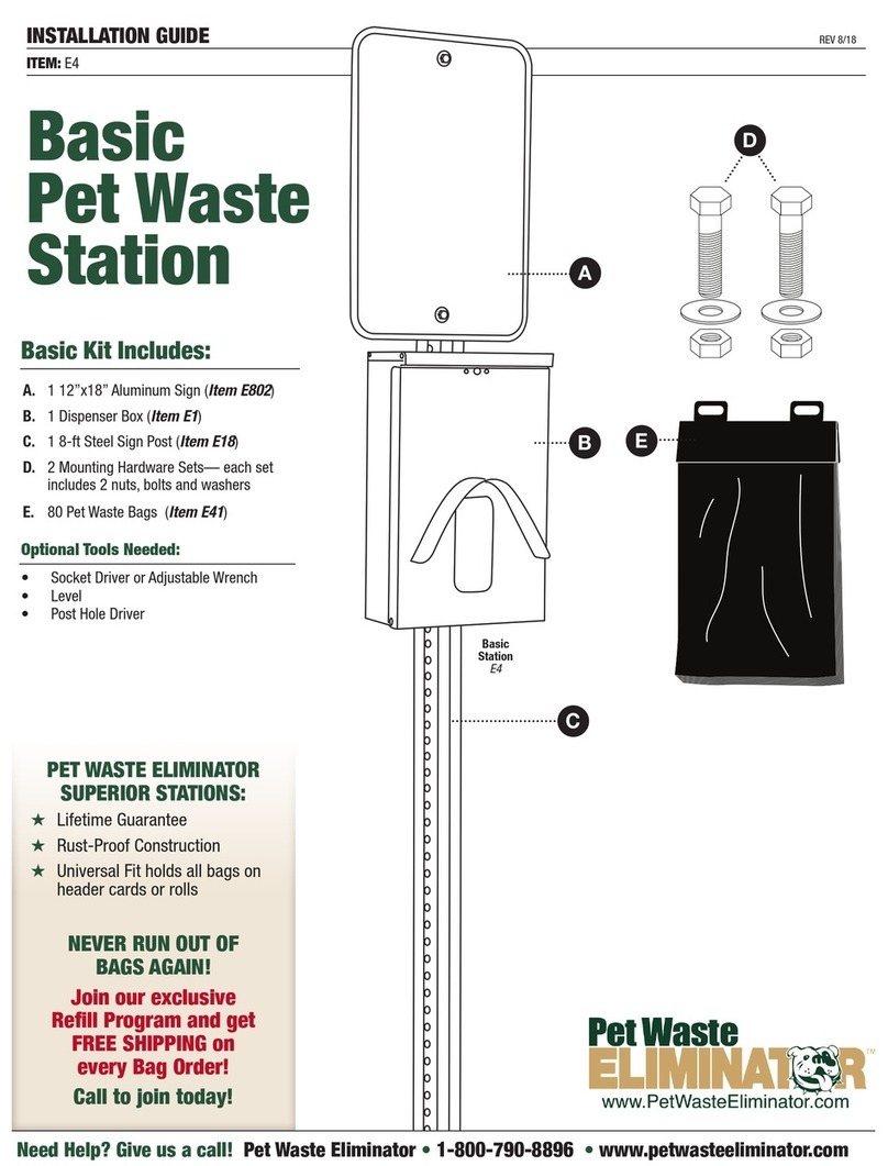 Pet Waste Eliminator E4 User manual