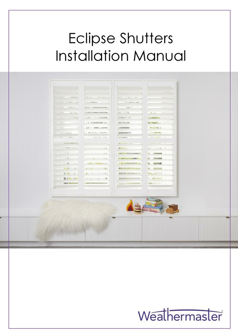 WeatherMaster Eclipse Shutters User manual