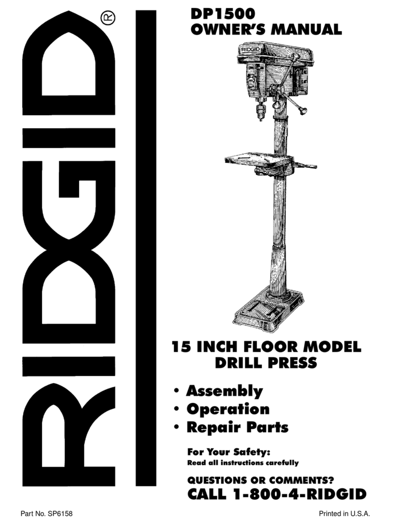 RIDGID DP1500 User manual