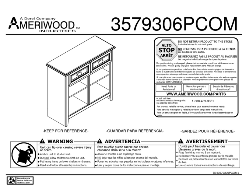 Dorel Ameriwood Industries 3579306PCOM User manual