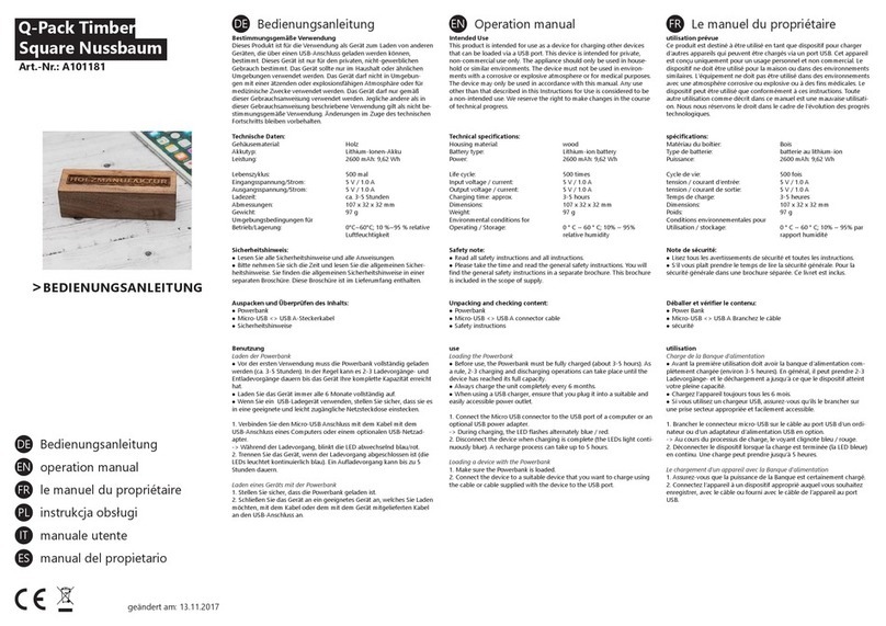 Vim Solution Q-Pack Timber User manual