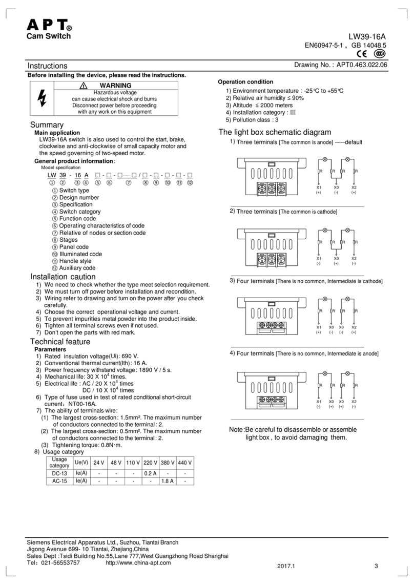 APT LW39-16A Series User manual