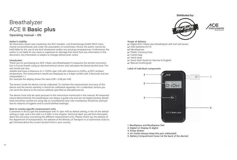 ACE INSTRUMENTS ACE II Basic plus User manual ACE INSTRUMENTS ACE II Basic plus User manual