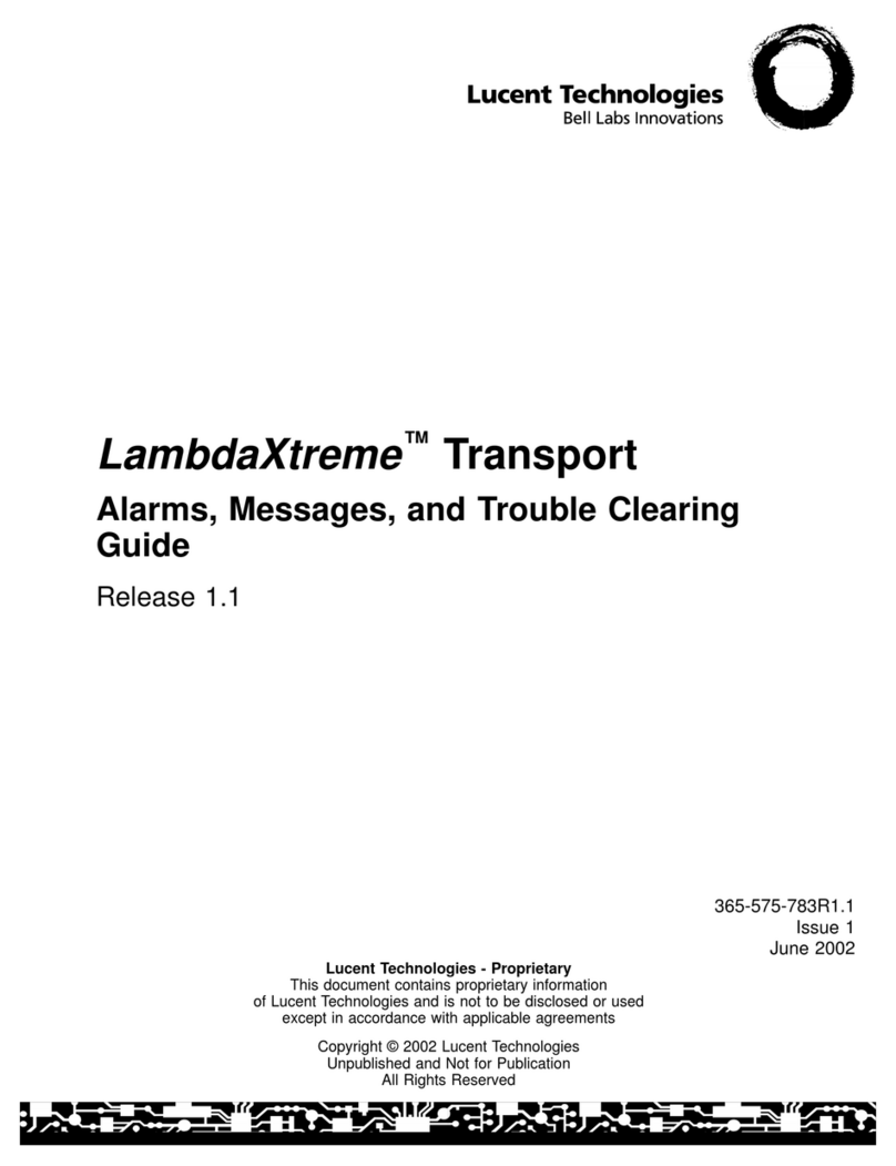 Lucent Technologies LambdaXtreme Specification sheet