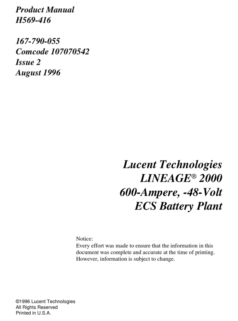 Lucent Technologies LINEAGE 2000 Lucent User manual