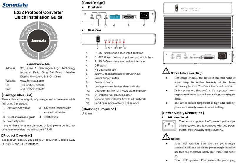 3One data E232 User manual
