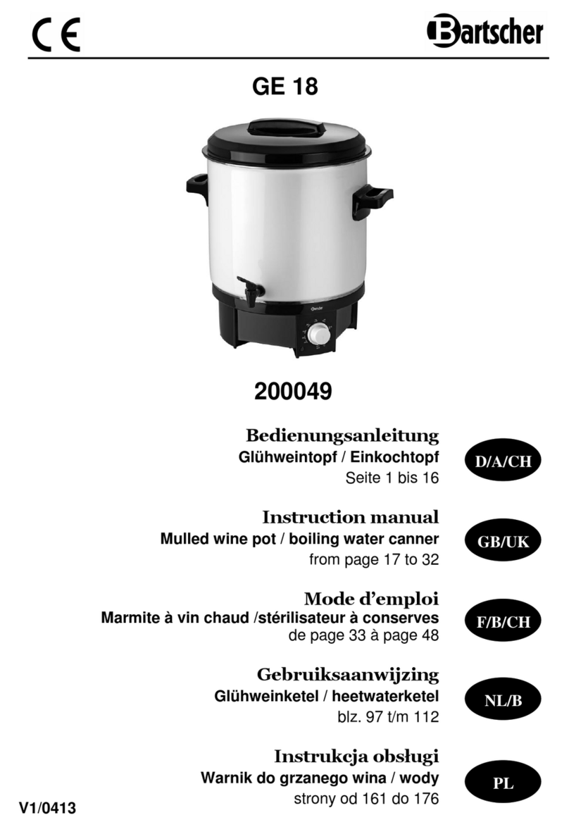 Bartscher GE 18 User manual
