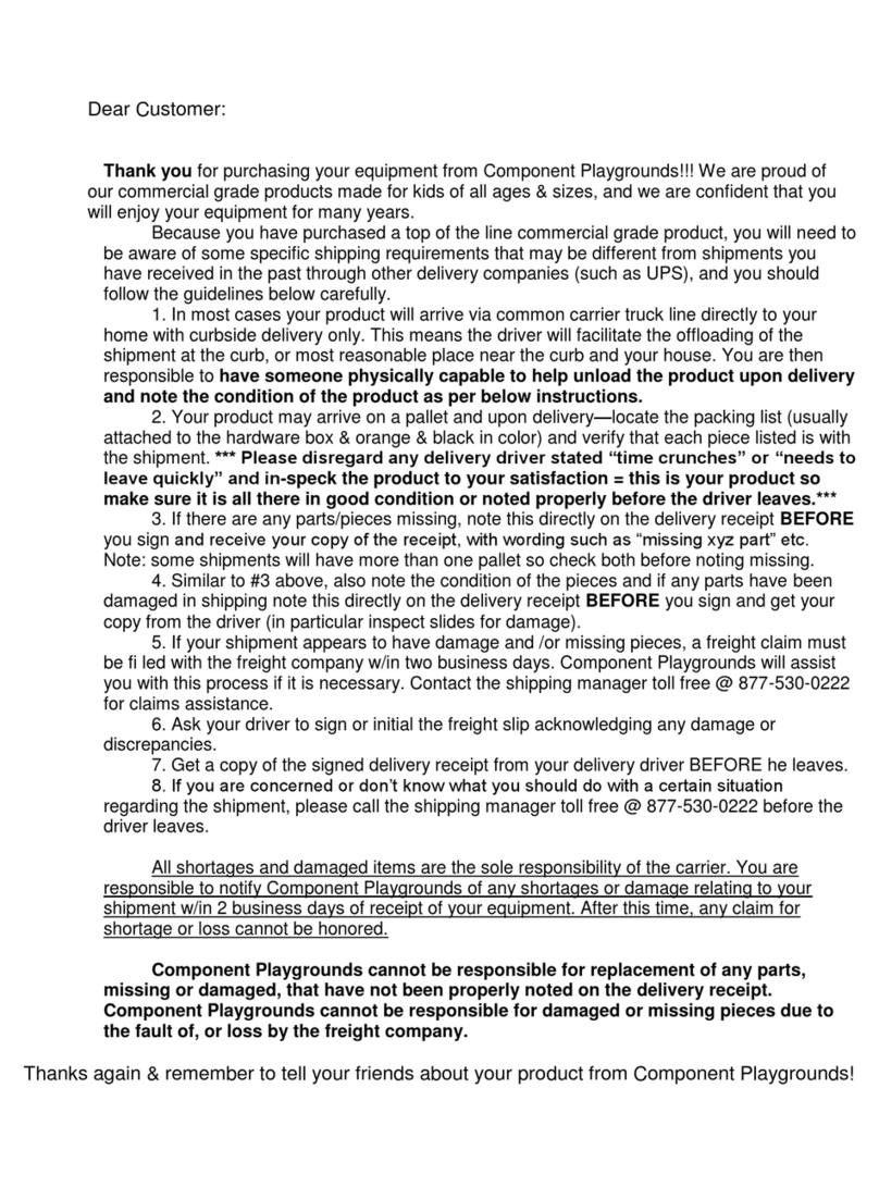 Component Playgrounds CH30-10 User manual