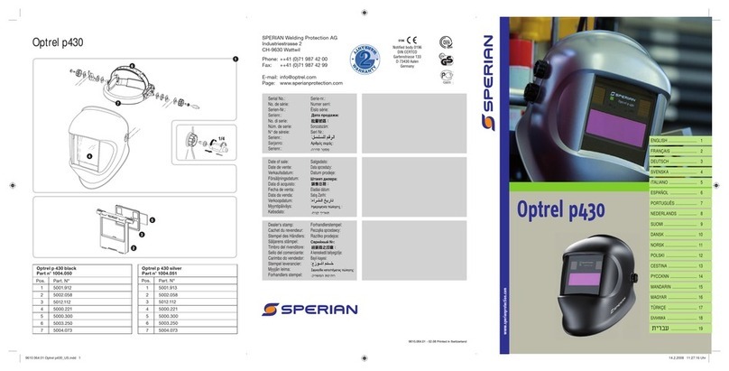 Sperian Optrel p430 User manual