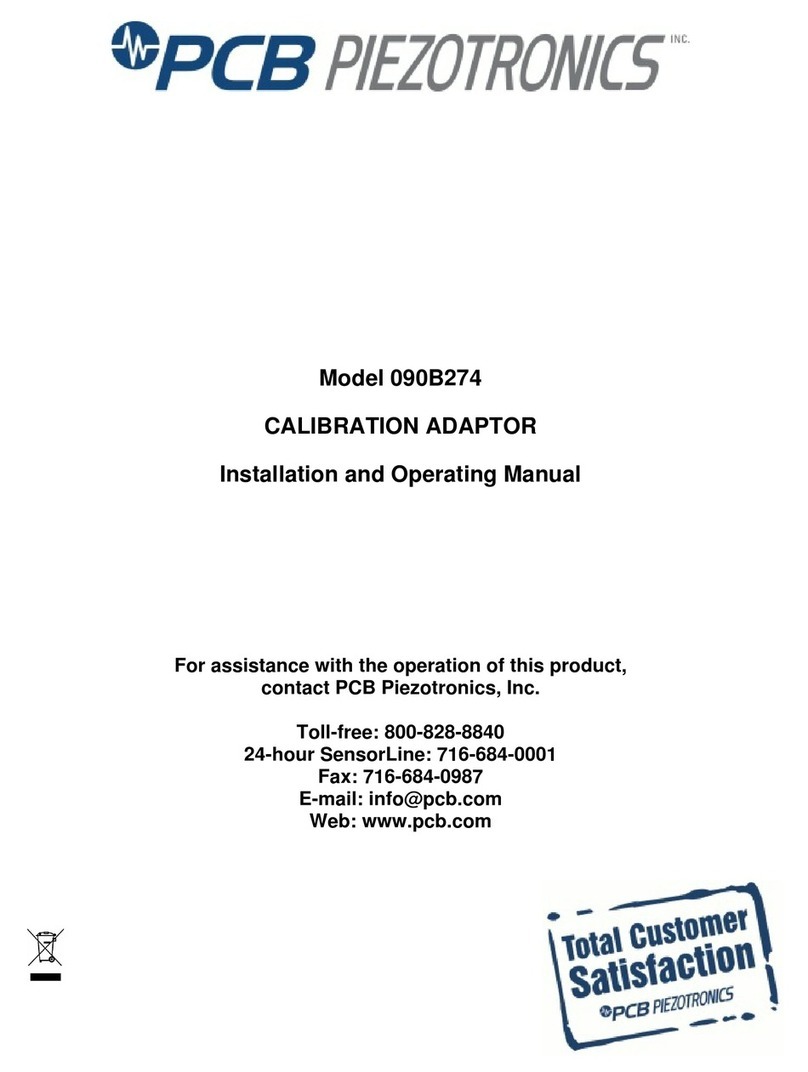 PCB Piezotronics 090B274 Installation and operating manual