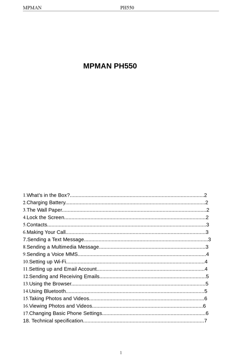 MP-Man PH550 User manual