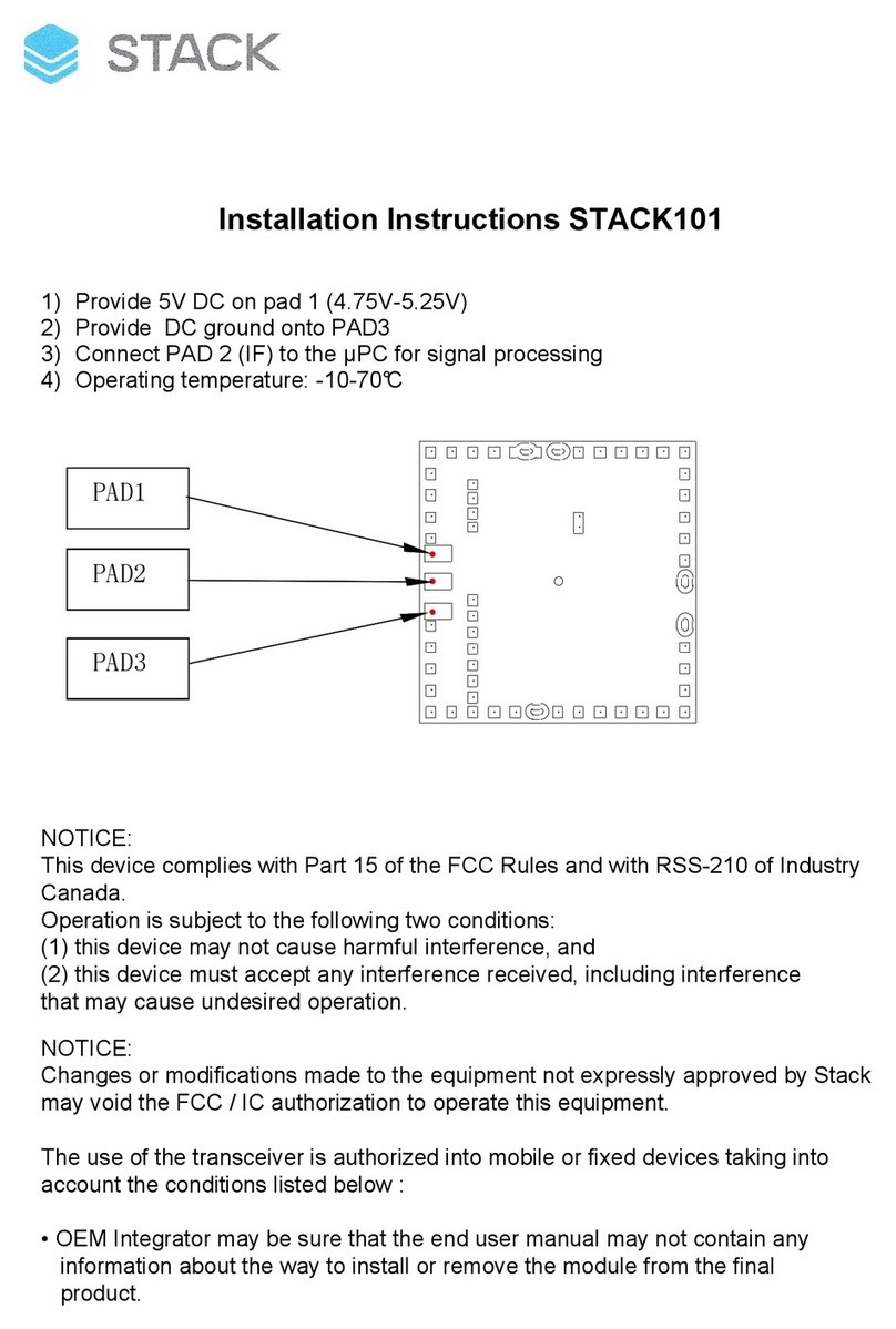 Stack STACK101 User manual